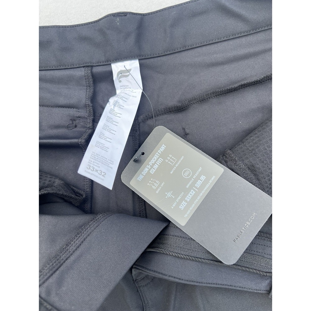 Fabletics Men's The Don 5-pocket Slim fit Pant Size 33 X 32 Black - Picture 7 of 9